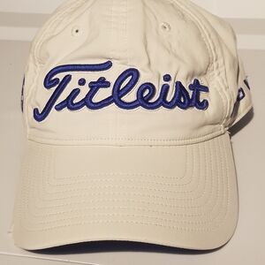 Titleist White Baseball Cap with Blue Embroidered Logo